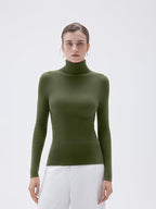 Women Mock Neck Cashmere Blend Sweater