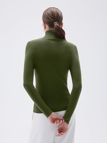 Women Mock Neck Cashmere Blend Sweater